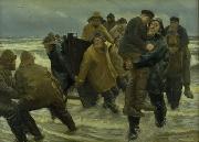 Michael Ancher A Crew Rescued oil on canvas